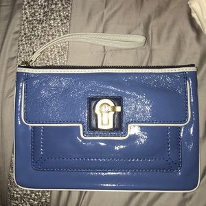 Juicy Couture Blue Clutch Soiree Patent Leather